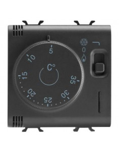 THERMOSTAT 2M 230VCA-50/60Hz NOIR GEWISS GW12705