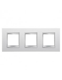 PLAQUE LUX INT. 2+2+2P H BLANC CRÈME GEWISS GW16226TB