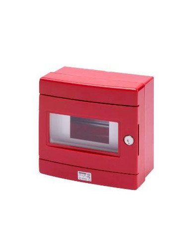 COFFRET IP55 SECUR.8M.RAIL EN50022 ROUGE GEWISS GW42202