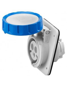 SOCLE PRISE 10° HP IP67 2P+T 16A 230V 6H GEWISS GW62227H