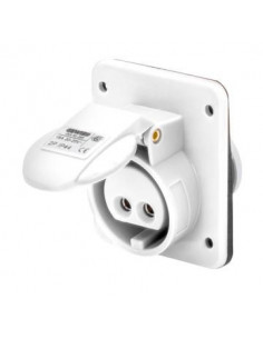 SOCLE DE PRISE 10°.PR.2P 16A 42V 12H GEWISS GW62267