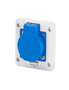 Prise 2P+T Schuko IP54 avec plastron 85X75mm GEWISS GW62392