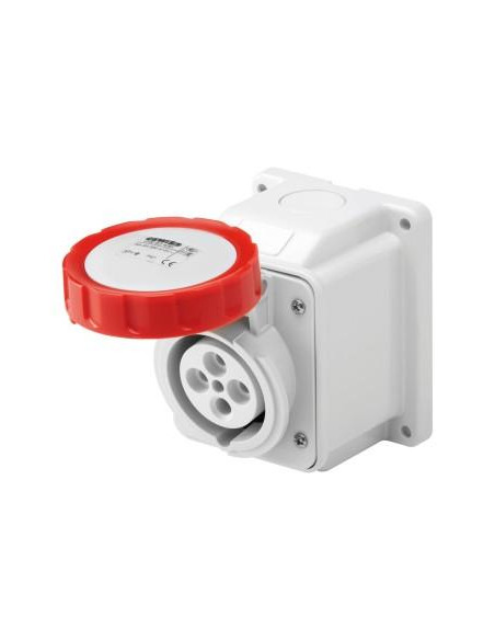 Socle de prise 10° Saillie 3P+T 32A 380V 3H GEWISS GW62556