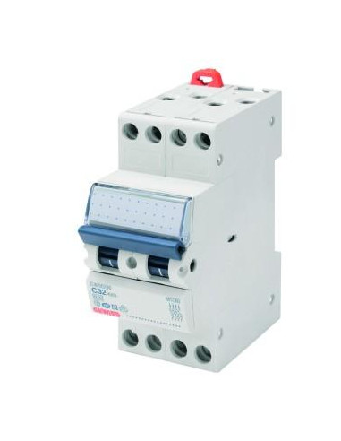 Disjoncteur Magnétothermique Compact 4 Pôles C 16A 6KA 2 Modules GEWISS GW90287