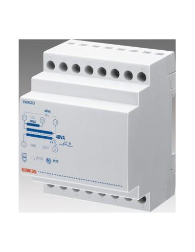 TRANSF.SONNERIES 40VA T.P.230V T.S.12V GEWISS GW96433