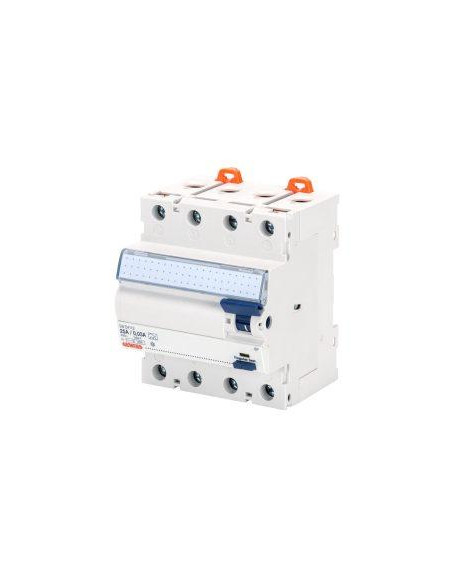 INTERRUPTEUR DIFFERENTIEL 4 Poles 40A TYPE AC 30MA 4 MODULES GEWISS GWD4322