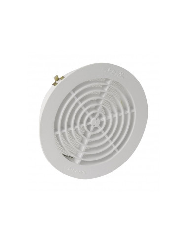 Grille d'Aération ronde intérieure avec moustiquaire PVC diamètre 140mm NICOLL GATM140