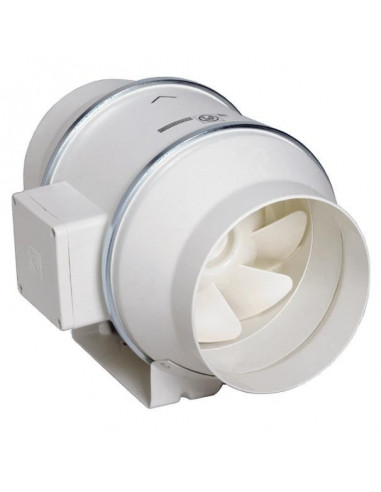 Ventilateur de conduit silencieux, 180 m3/h, 1 vitesse, tempo réglable, D 100 mm S&P (UNELVENT) 250810