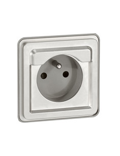 Prise de courant 2P+T à puits français sans volet 16A 250V Soliroc IK10 IP20 LEGRAND 077832 2