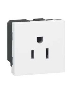 Prise de courant 2P+T 15A standard US Mosaic 2 modules blanc LEGRAND 077504 2