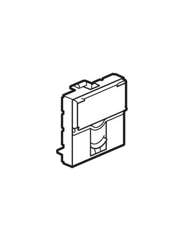 Plastron Mosaic 2 modules avec porte-repère transparent pour 1 connecteur format Keystone simple blanc LEGRAND 078604