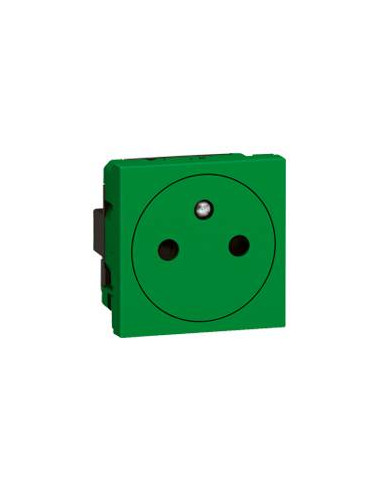 Prise de courant 2P+T Surface Mosaic 2 modules connexion par bornes automatiques verte antimicrobien LEGRAND 078704