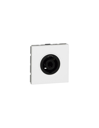 Prise Speakon 4 contacts Mosaic 2 modules pour le branchement d'enceintes de puissance blanc LEGRAND 078760