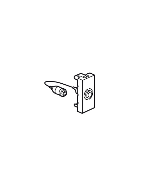 Prise Jack femelle 3,5mm pré-connectorisée Mosaic 1 module blanc LEGRAND 078779