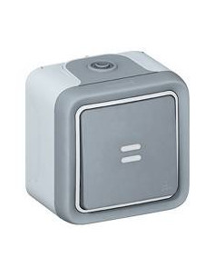 POUSSOIR LUMINEUX GRIS SAILLIE PLEXO LEGRAND 069722