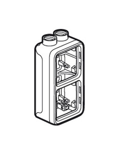 Boîtier presse-étoupe composable gris 2 postes verticaux ISO 20 LEGRAND PLEXO 069668 2