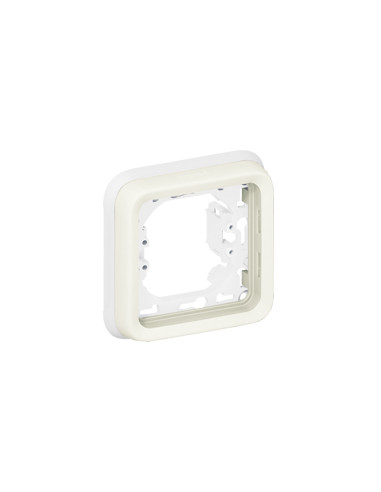 PLAQUE + SUPPORT 1 POSTE BLANC PLEXO LEGRAND 069692