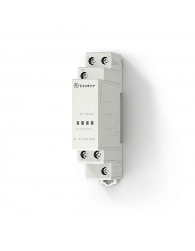 RELAIS BISTABLE MODULAIRE 230VAC 1 INVERSEUR 12A MONTAGE RAIL 35MM AVEC COMMANDE SET ET RESET FINDER 372860