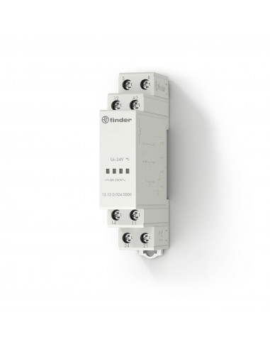 RELAIS BISTABLE MODULAIRE 1 INVERSEUR + 1NO 8A 12V ACDC ELECTRONIQUE AVEC COMMANDE RESET FINDER 336633