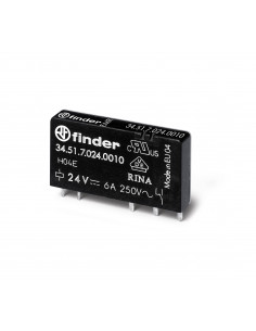 RELAIS CIRCUIT IMPRIME 1RT 6A 24VDC AGNI EPAISSEUR 5mm FINDER 197968