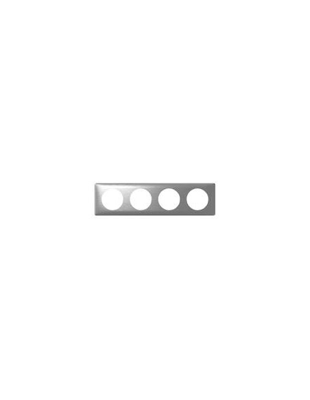 PLAQUE ANODISE 4 POSTES ALUMINIUM LEGRAND 068924