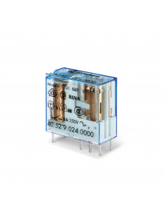 RELAIS CIRCUIT IMPRIME 2RT 8A 24DC SENSIBLE CONTACTS AGNI PAS 5MM FINDER 240077