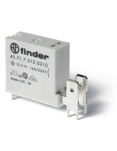 RELAIS CIRCUIT IMPRIME 1NC 16A 6VDC SENSIBLE 125° CONNEXION PAR FASTON 250 RT II AGCDO FINDER 292502