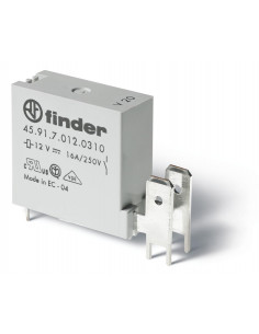 RELAIS CIRCUIT IMPRIME INTERVALLE 3MM 1NO 16A 24VDC SENSIBLE 125° CONNEXION PAR FASTON 250 RT II AGNI FINDER 299792