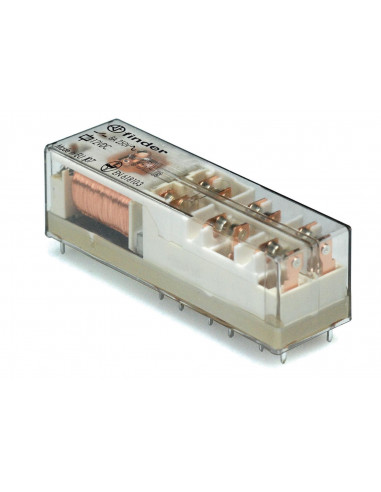 RELAIS CIRCUIT IMPRIME CONTACTS GUIDES 4NO+2NC 8A 12VDC AGSNO2+AU FINDER 416052