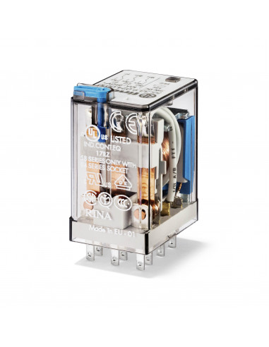 RELAIS EMBROCHABLE 3RT 10A 12VDC BOUTON TEST + LED + DIODE FINDER 092836