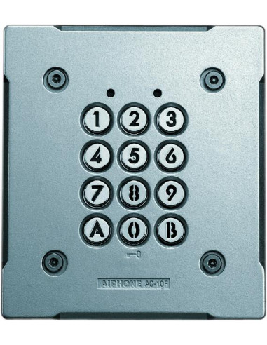 Clavier encastre antivandale retro eclaire 100 codes 2 relais 12/24vca cc AIPHONE AC10F 120151
