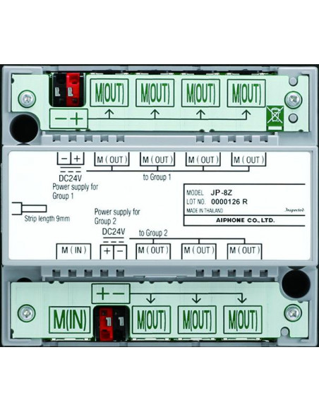 Distributeur 7 sortie RJ pour câblage en etoile AIPHONE JP8Z 130322
