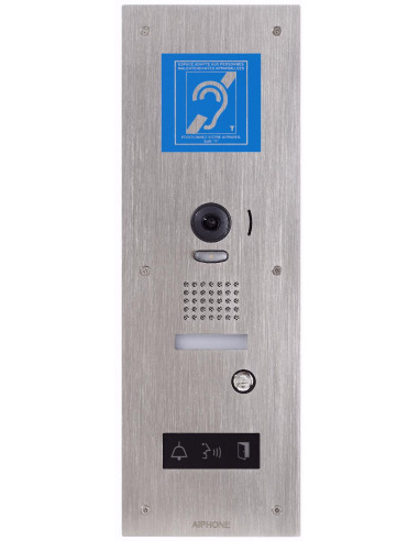Platine vidéo inox encastrée synthèse vocale pictos & boucle magnétique moniteur maître JP4MED. AIPHONE JPDVFLBM 130338