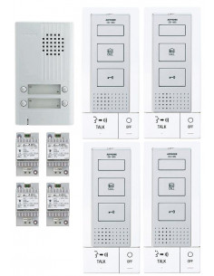 Kit audio main libre mini collectif 4 appels KITDB4  118717 2