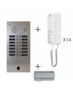 Kit Audio 2R 14Bp 2 Voice Programmé URMET KA83/214