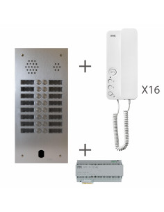 Kit Audio 2R 16Bp 2 Voice Programmé URMET KA83/216