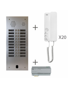 Kit Audio 2R 20Bp 2 Voice Programmé URMET KA83/220