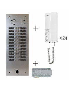 Kit Audio 2R 24Bp 2 Voice Programmé URMET KA83/224