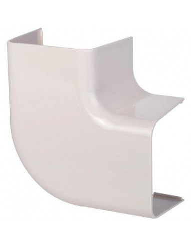 Coude plat 90° pour goulotte larg.80mm plastique rigide blanc cassé RAL 9001 CBM CLI04206