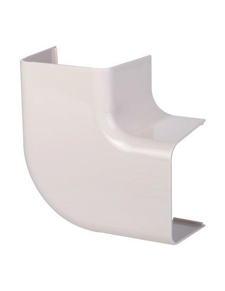 Coude plat 90° pour goulotte larg.80mm plastique rigide blanc cassé RAL 9001 CBM CLI04206