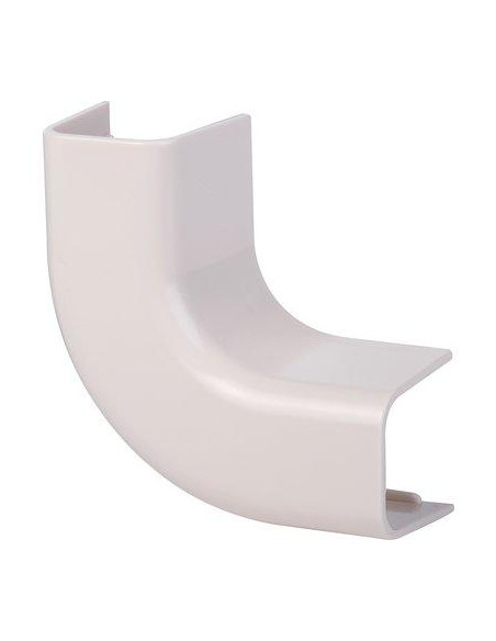 Coude plat 90° plastique rigide blanc cassé RAL 9001 CBM CLI04225
