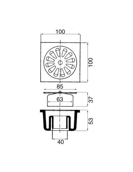SIPHON SOL ABS GRIS 100X100 015005