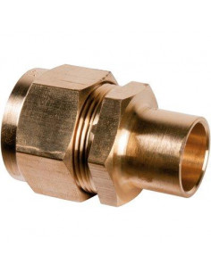 Raccord droit à braser sur cuivre Pour tube PE Gaz CU22-PE32 BANIDES ET DEBEAURAIN 2622220