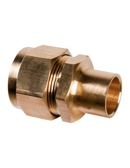 Raccord droit à braser sur cuivre Pour tube PE Gaz CU22-PE32 BANIDES ET DEBEAURAIN 2622220