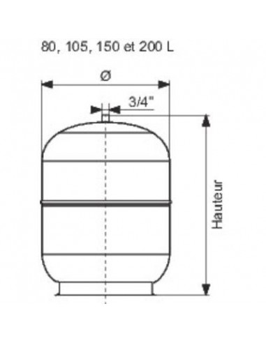 VASE EXPANSION GITRAL 80L GITRAL MB80
