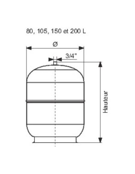 VASE EXPANSION GITRAL 80L GITRAL MB80