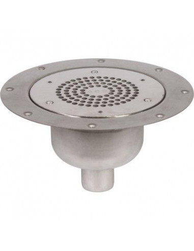 Siphon de sol pour sols souples Inox Verticale DN40 ACO 403819
