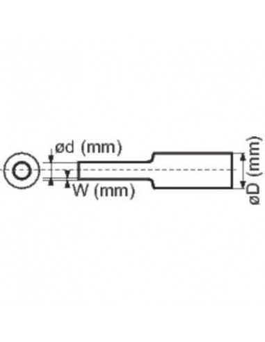 GAINE D9,5/4,7MM NOIRE KLAUKE PLF3/8-0