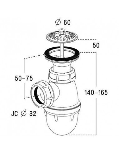 BONDE & SIPHON PR URINOIR NICOLL 0202006