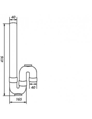 SIPHON M.A.L. SPLE VERT. PVC SVD